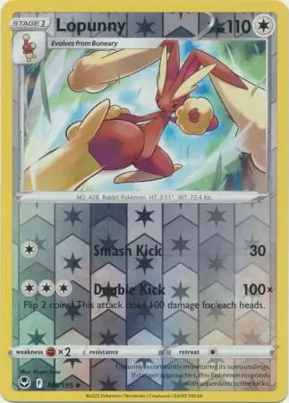 Silver Tempest Lopunny #145/195 reverse holo
