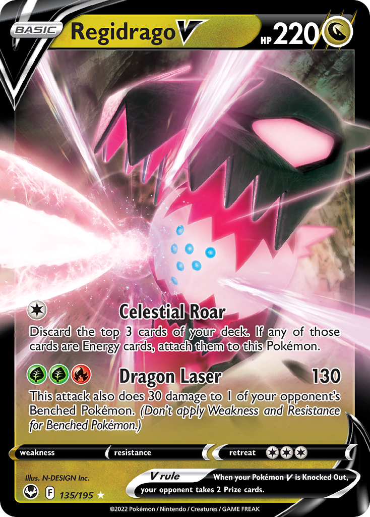Silver Tempest Regidrago V #135/195