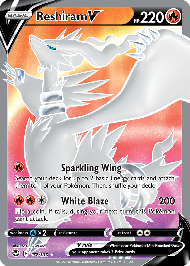 Silver Tempest Reshiram V #172/195
