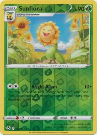 Silver Tempest Sunflora #6/195 reverse holo