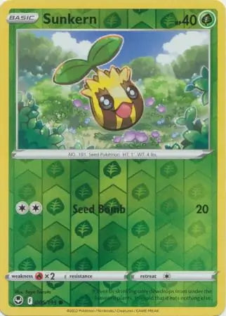 Silver Tempest Sunkern #5/195 reverse holo