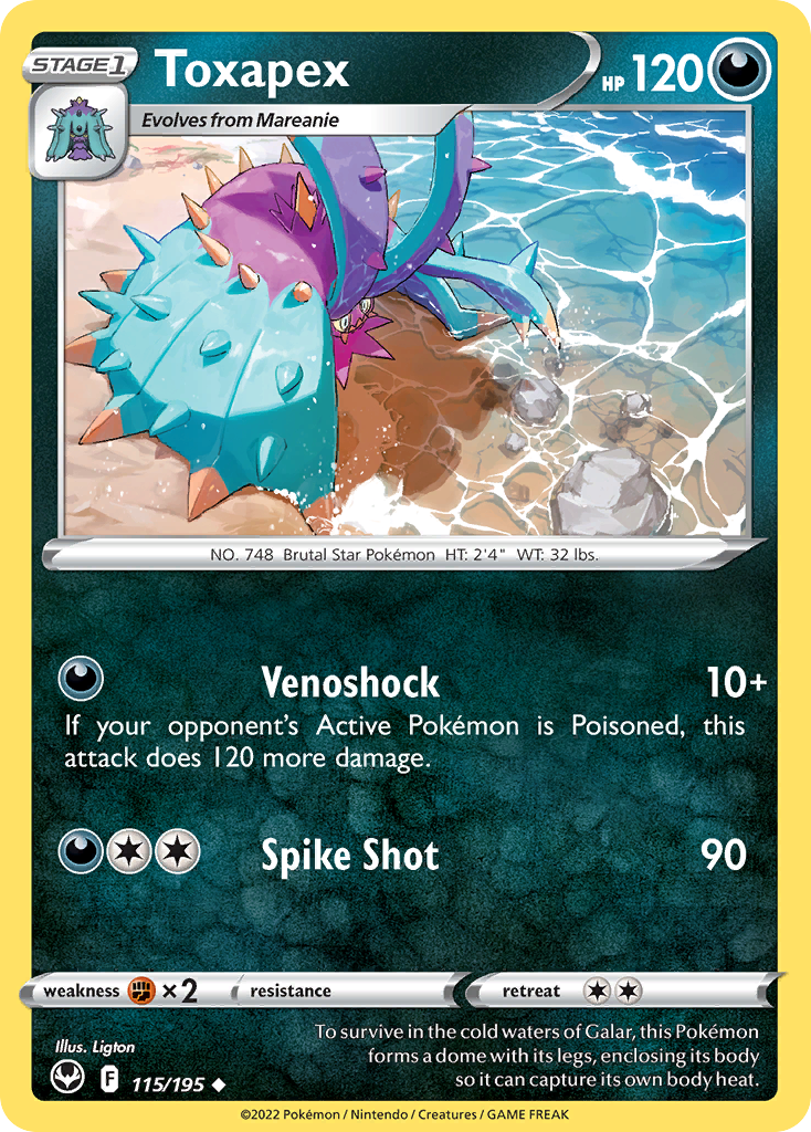 Silver Tempest Toxapex #115/195