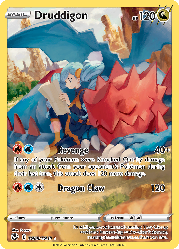 Silver Tempest Trainer Gallery Holo Druddigon #TG9/30
