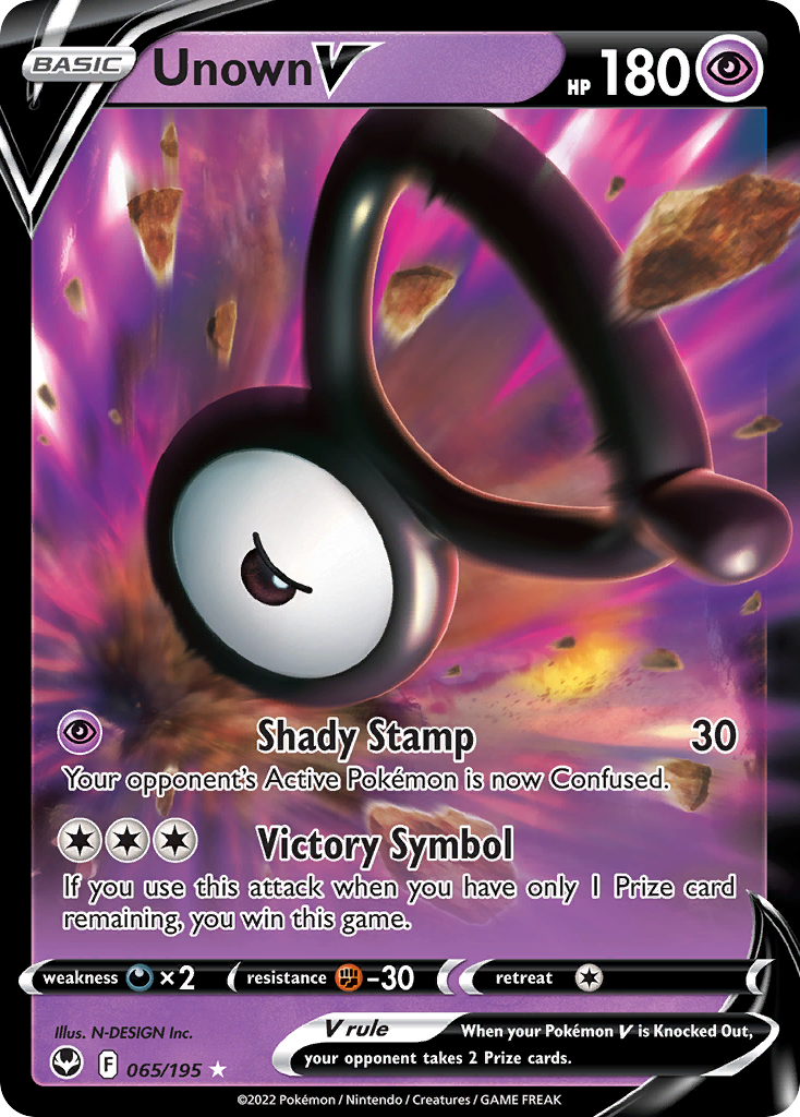 Silver Tempest Unown V #65/195