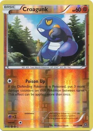 Steam Siege Croagunk #58/114 reverse holo