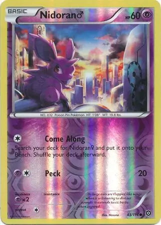 Steam Siege Nidoran ♂ #43/114 reverse holo