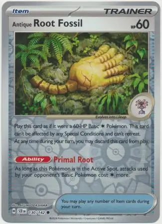 Stellar Crown Antique Root Fossil #130/142 reverse holo
