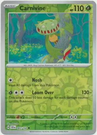 Stellar Crown Carnivine #7/142 reverse holo