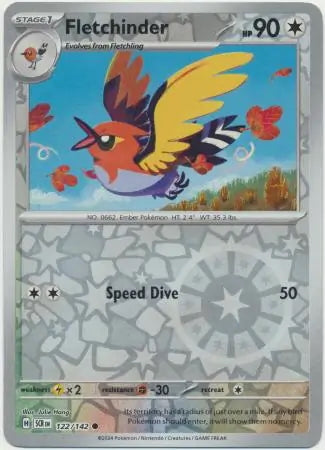 Stellar Crown Fletchinder #122/142 reverse holo