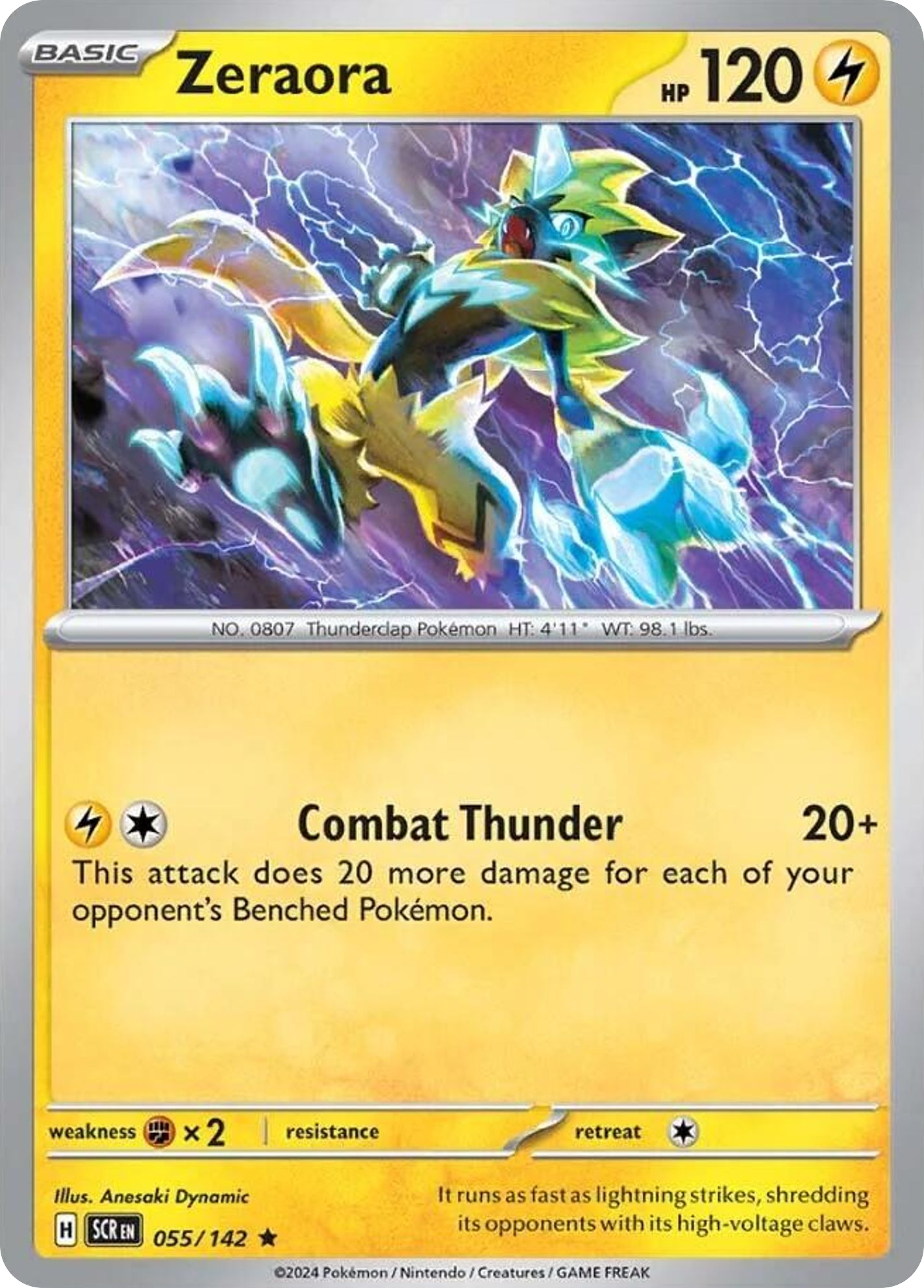 Stellar Crown Holo Zeraora #55/142