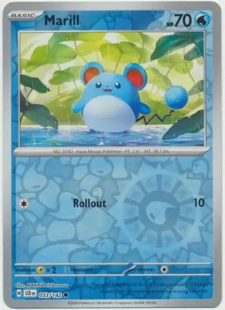 Stellar Crown Marill #33/142 reverse holo