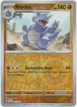 Stellar Crown Rhydon #75/142 reverse holo
