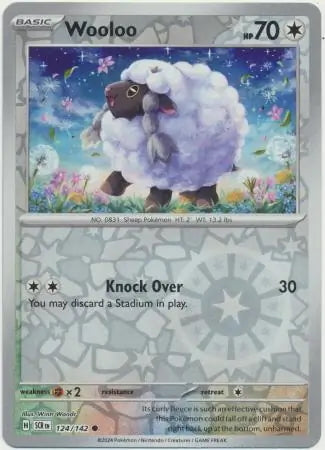 Stellar Crown Wooloo #124/142 reverse holo