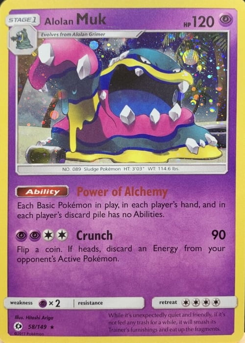 Sun & Moon Alolan Muk #58/149 Galaxy Holo