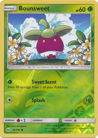 Sun & Moon Bounsweet #18/149 reverse holo