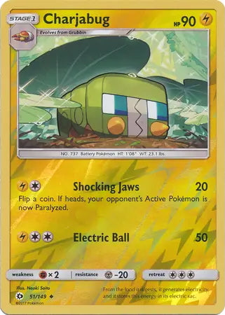 Sun & Moon Charjabug #51/149 reverse holo