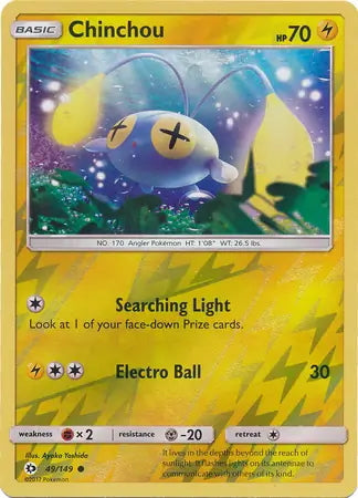 Sun & Moon Chinchou #49/149 reverse holo
