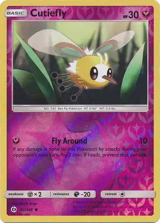 Sun & Moon Cutiefly #92/149 reverse holo