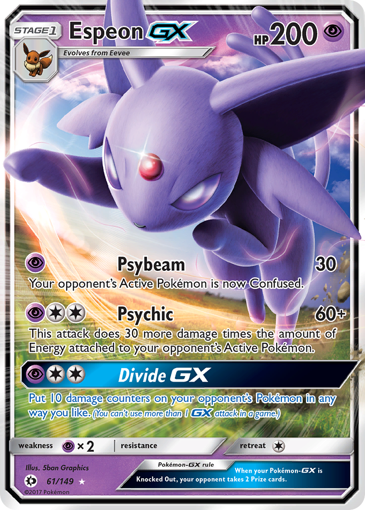Sun & Moon Espeon GX #61/149