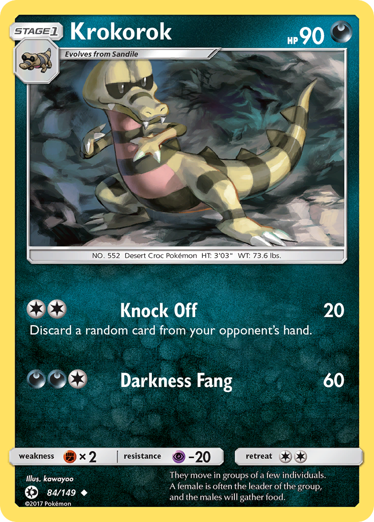 Sun & Moon Krokorok #84/149