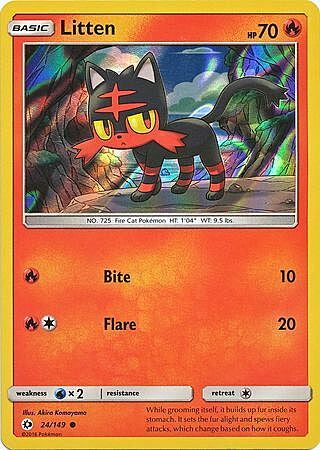 Sun & Moon Litten #24/149 Alola Collection Holo