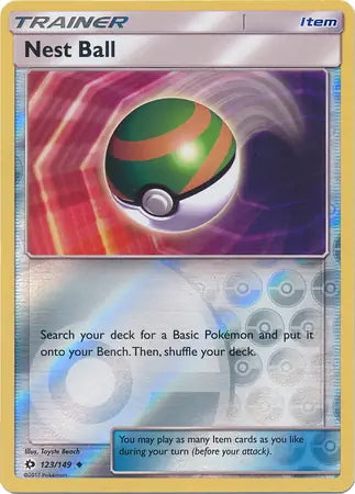 Sun & Moon Nest Ball #123/149 reverse holo