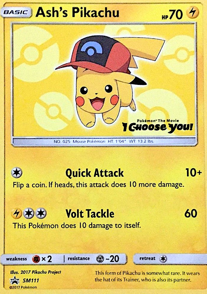 Sun & Moon Promo Ash's Pikachu #111