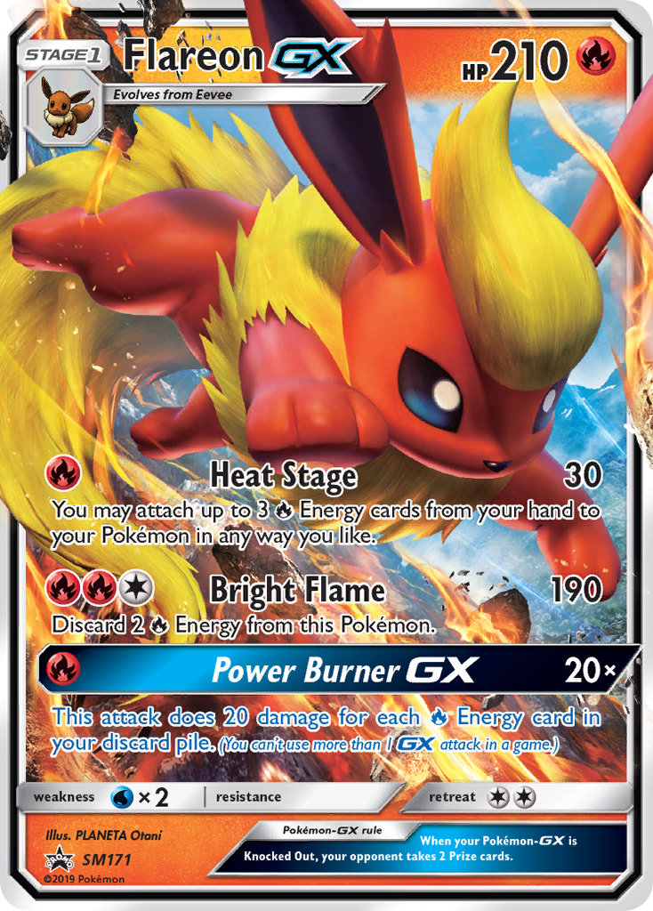 Sun & Moon Promo Flareon GX #171