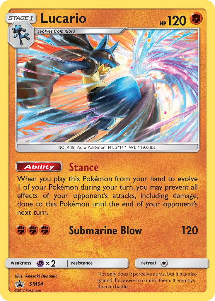Sun & Moon Promo Lucario #54