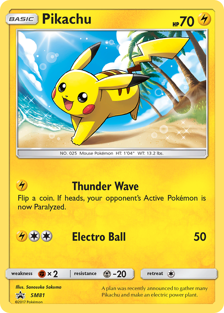 Sun & Moon Promo Pikachu #81