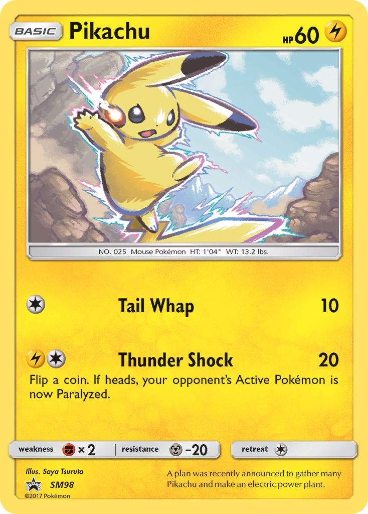 Sun & Moon Promo Pikachu #98