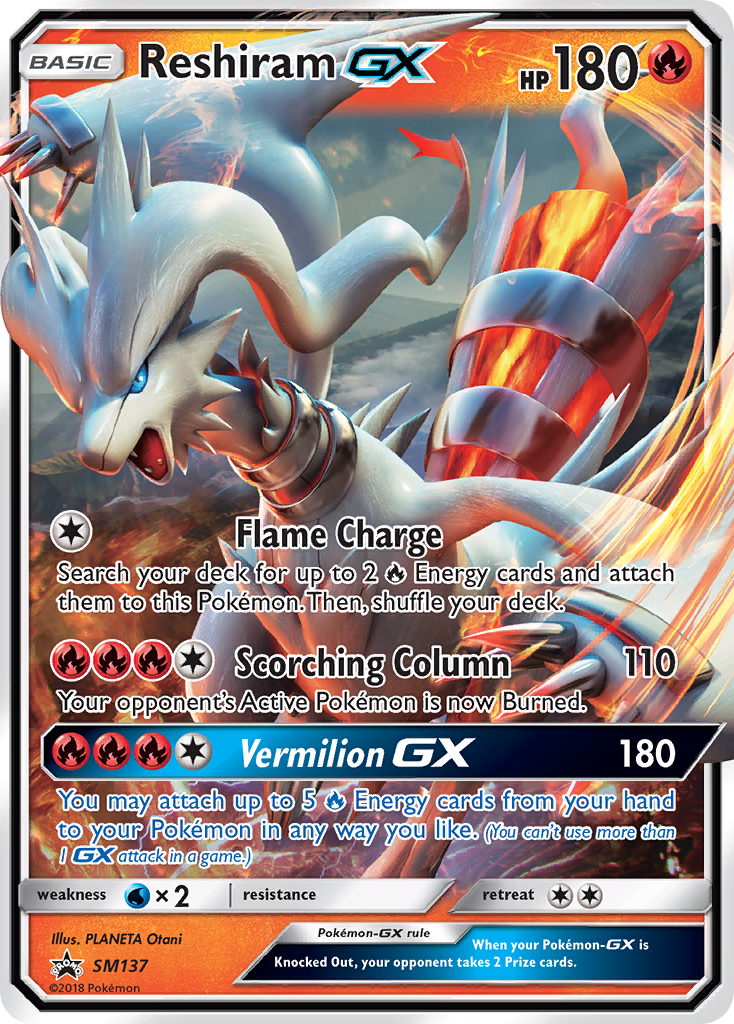 Sun & Moon Promo Reshiram GX #137