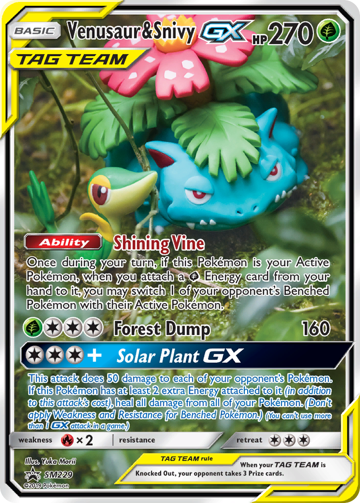 Sun & Moon Promo Venusaur & Snivy GX #229