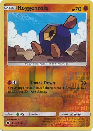 Sun & Moon Roggenrola #69/149 reverse holo
