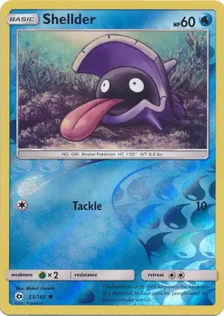 Sun & Moon Shellder #33/149 reverse holo