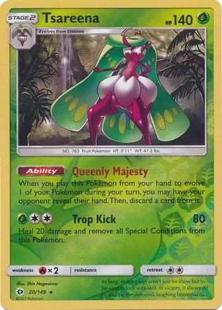Sun & Moon Tsareena #20/149 reverse holo