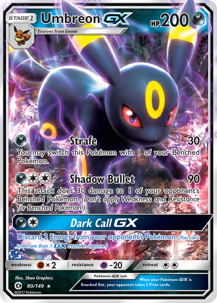 Sun & Moon Umbreon GX #80/149