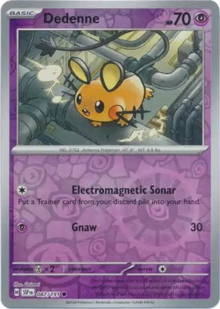 Surging Sparks Dedenne #87/191 reverse holo