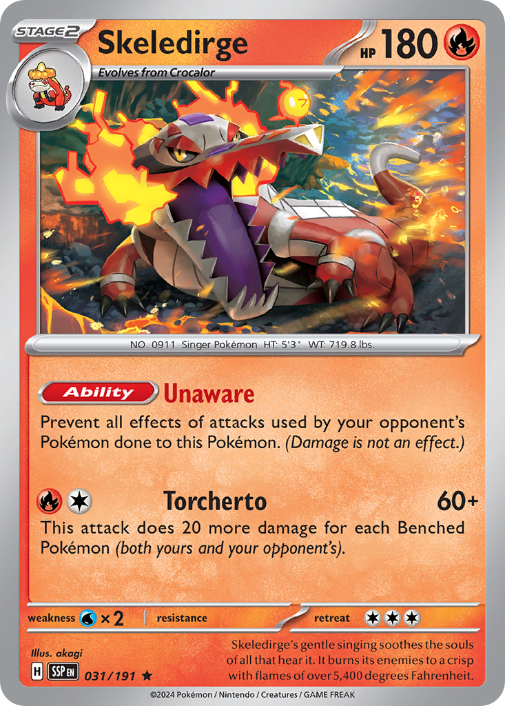 Surging Sparks Holo Skeledirge #31/191