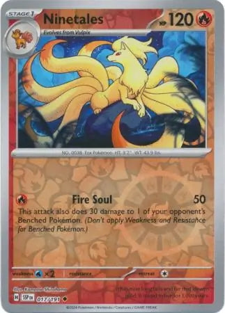 Surging Sparks Ninetales #17/191 reverse holo