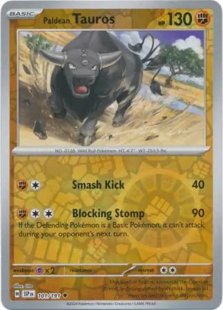 Surging Sparks Paldean Tauros #101/191 reverse holo