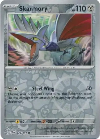 Surging Sparks Skarmory #124/191 reverse holo