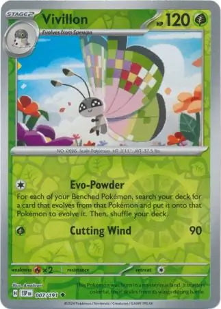 Surging Sparks Vivillon #7/191 reverse holo