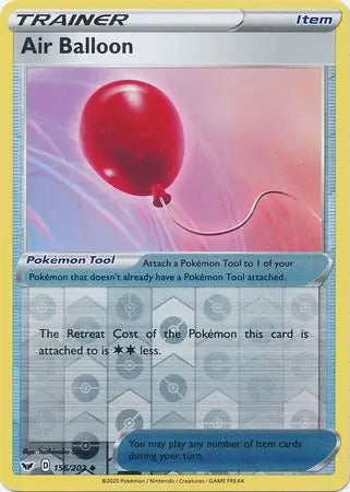 Sword & Shield Air Balloon #156/202 reverse holo