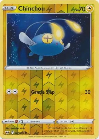 Sword & Shield Chinchou #67/202 reverse holo