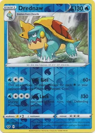Sword & Shield Drednaw #61/202 reverse holo