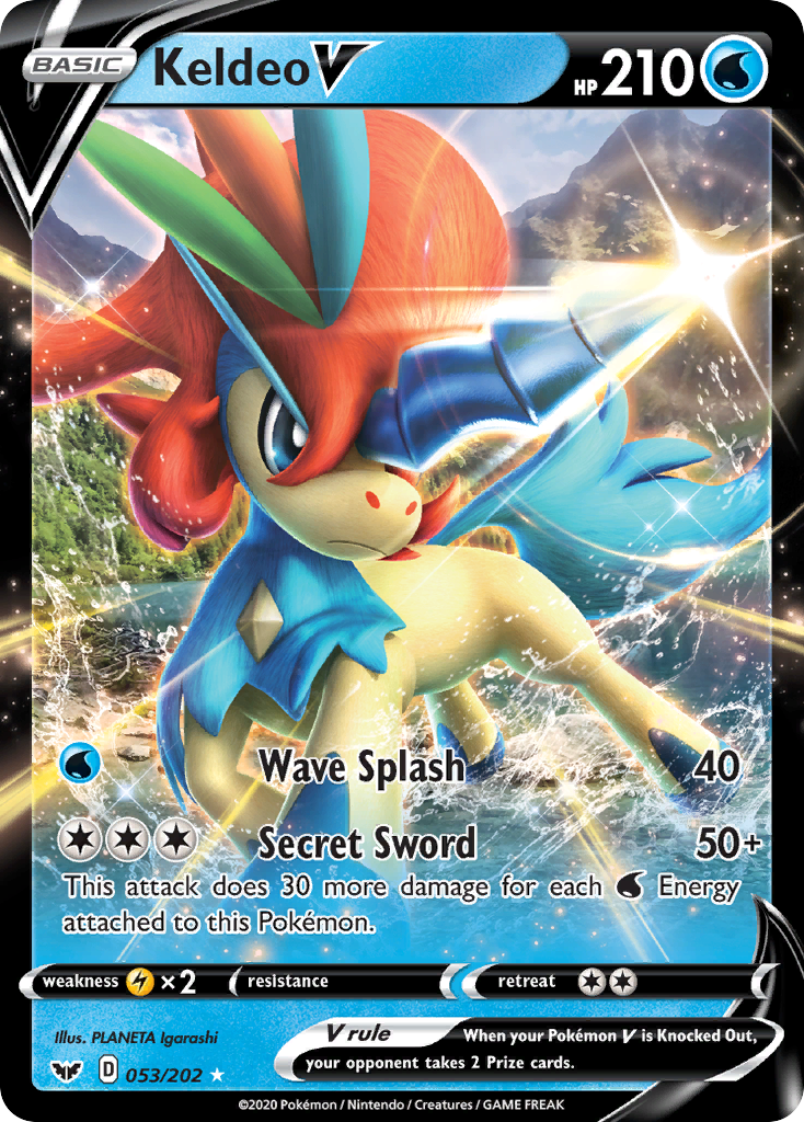 Sword & Shield Keldeo V #53/202