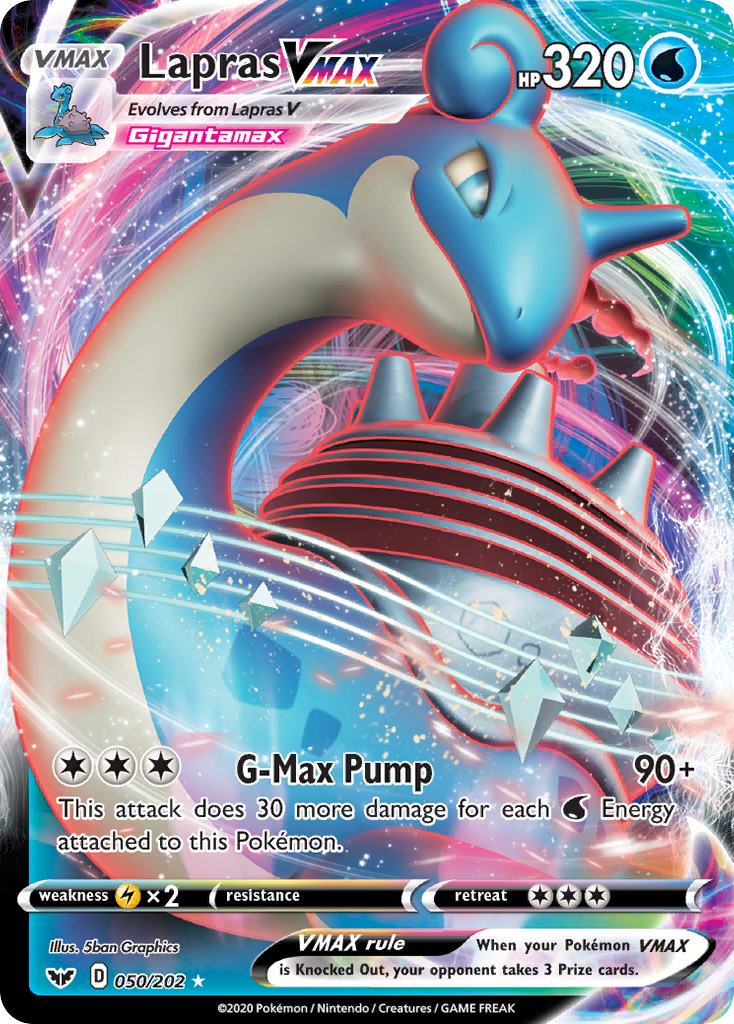 Sword & Shield Lapras VMAX #50/202