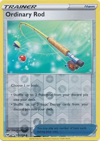 Sword & Shield Ordinary Rod #171/202 reverse holo