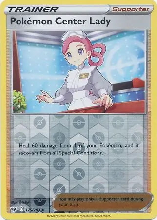 Sword & Shield Pokémon Center Lady #176/202 reverse holo